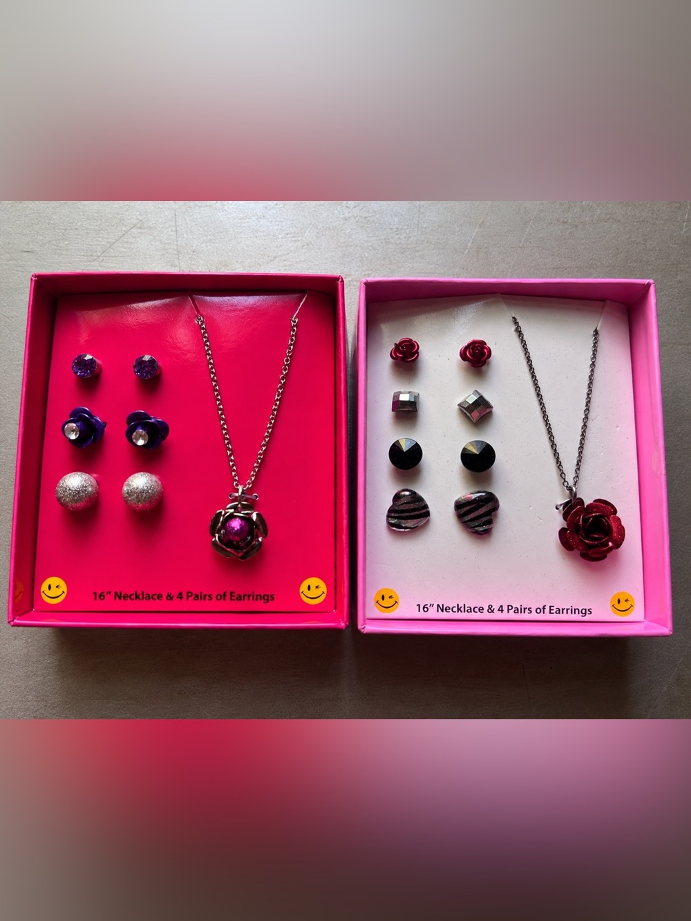 Joe Boxer Jewelry Bundle 2 Necklaces 7 Pairs Earrings NIB Vintage Y2K